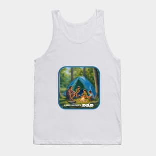 Camping with Dad. Gift idea for dad on his father's day. Father's day Tank Top